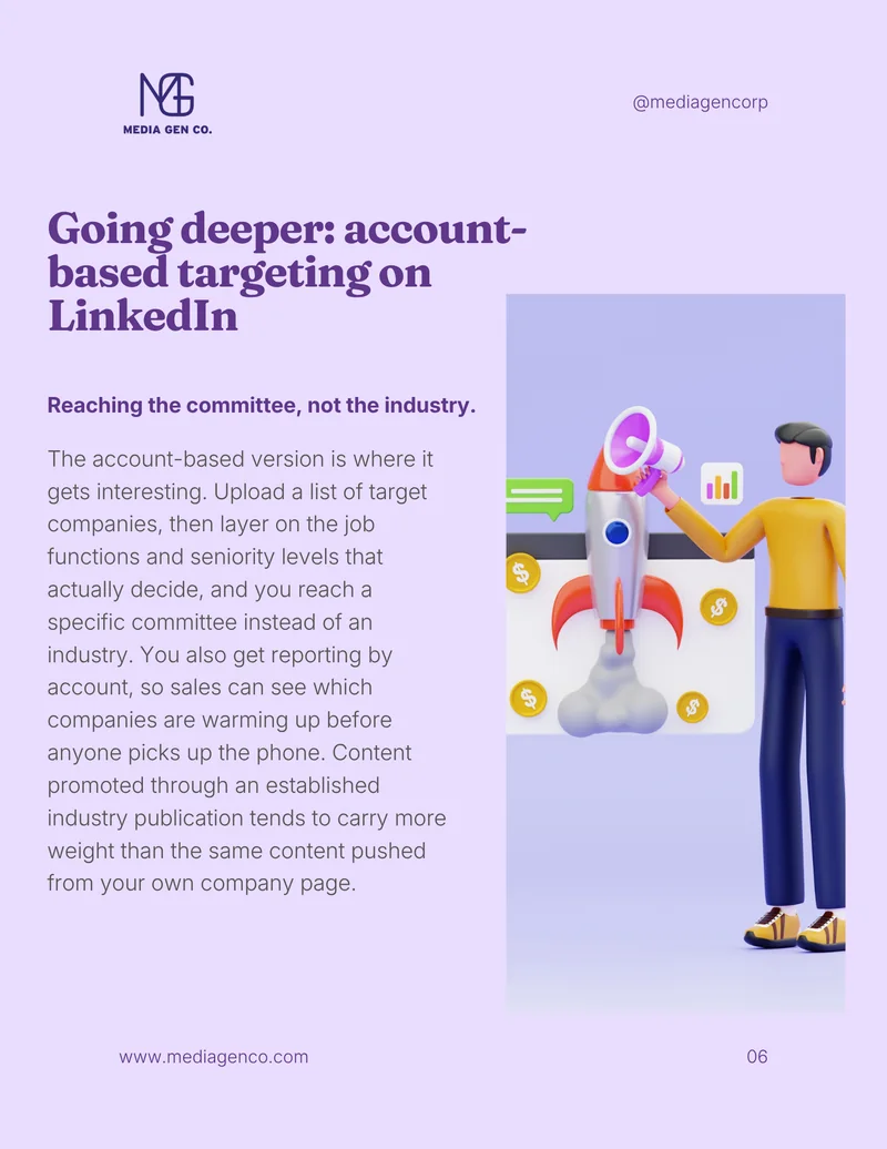 Page 6, Going deeper: account based targeting on LinkedIn.